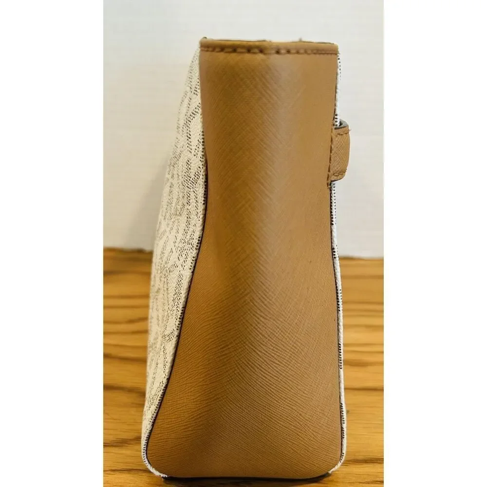 MICHAEL KORS HAMILTON TRAVELER SIGNATURE TOP ZIP MESSENGER ACORN SHOULDER BAG